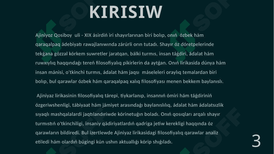 Ajiniyaz lirikasi 3