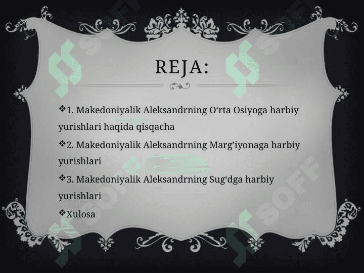 Makedoniyalik Aleksandrning Marg'iyona va Sug'dga harbiy yurishlari 2