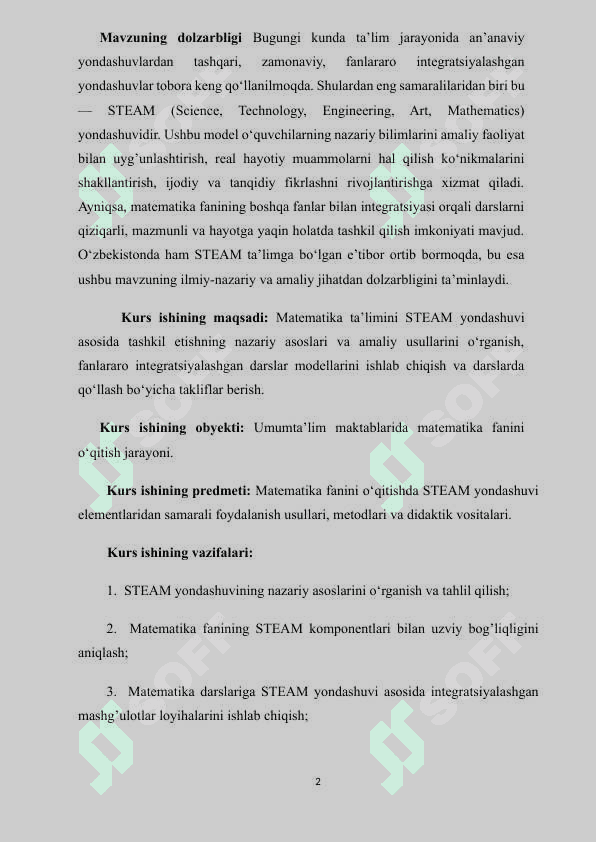 MATEMATIKANI STEAM YONDASHUVI ASOSIDA O‘QITISHNING NAZARIY ASOSLARI 2