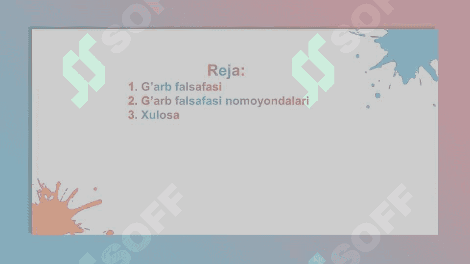G'arb falsafasi 2