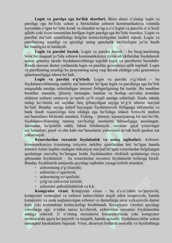 Axborot xavfsizligini ta’minlash 2
