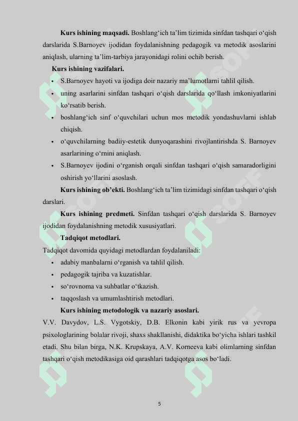 Sinfdan tashqari o‘qish darslarida S.Barnoyev asarlarining mavzulari va g‘oyalari 5