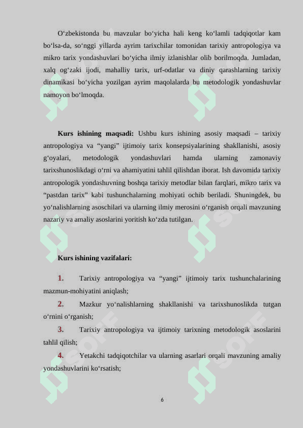 Tarixiy antropologiya va “yangi” ijtimoiy tarix (KURS ISHI) 6