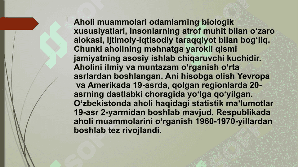 Aholi tabiy kupayish jarayoniga tasir etuvchi omillar 3
