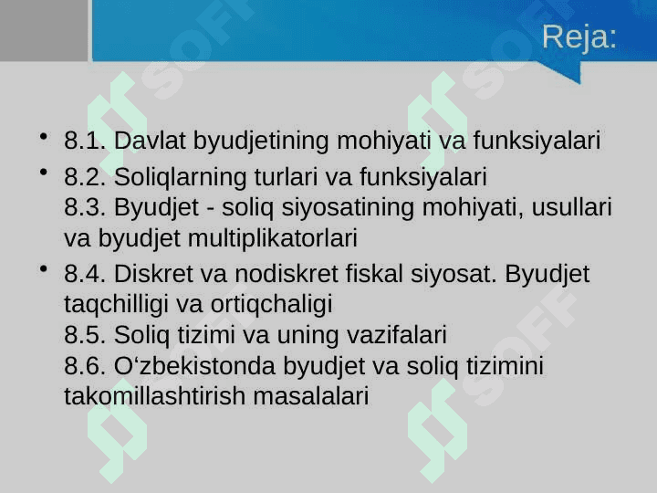 DAVLAT BYUDJETI, SOLIQLAR VA DAVLAT QARZI pptx 2