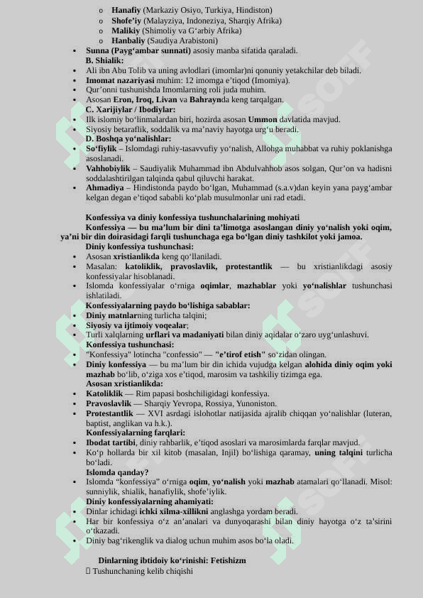 din tarixidan umumumiy malumotlar 2