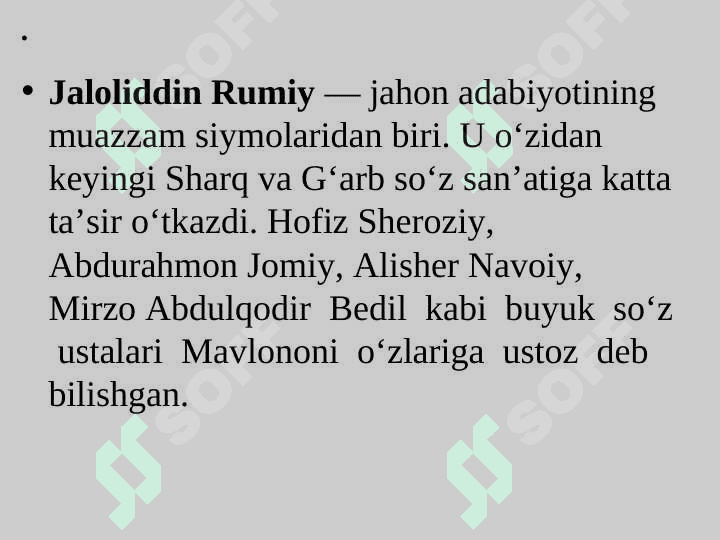 O‘RTA ASRLAR ADABIYOTI: SHARQ VA G‘ARB ADABIYOTI 3
