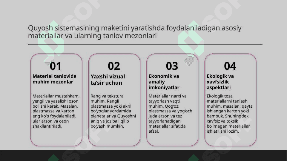 Quyosh sistemasi maketini yaratish va darsda qoʻllash 3