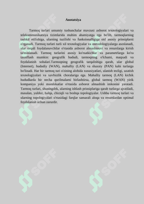 Tarmoq turlari umumiy tushunchalar 3