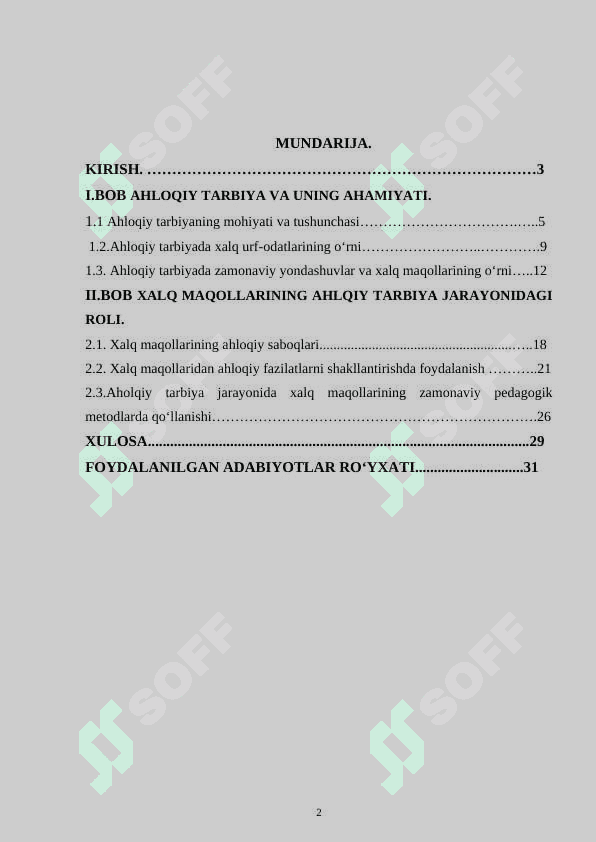 AHLOQIY TARBIYADA XALQ MAQOLLARIDAN FOYDALANISH 2