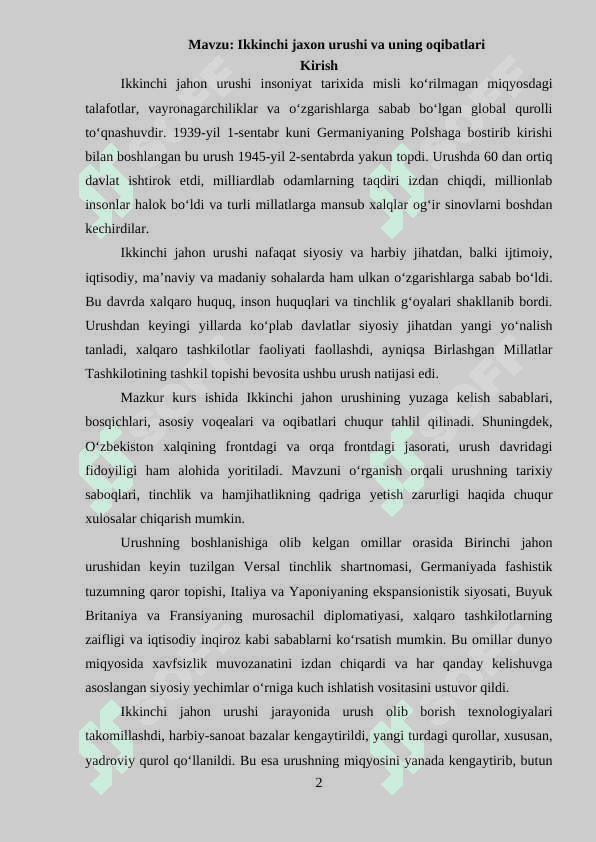 Ikkinchi jaxon urushi va uning oqibatlari 2