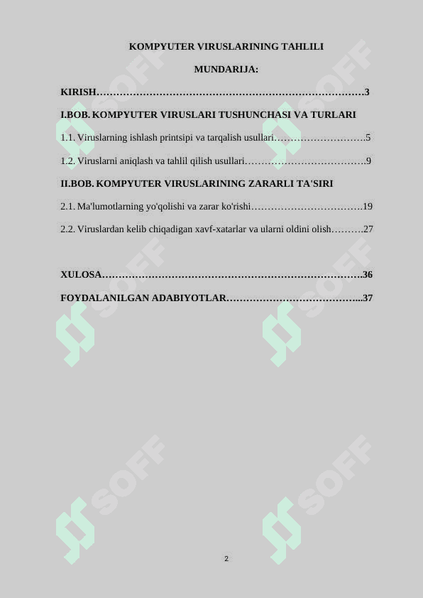 KOMPYUTER VIRUSLARINING TAHLILI 2