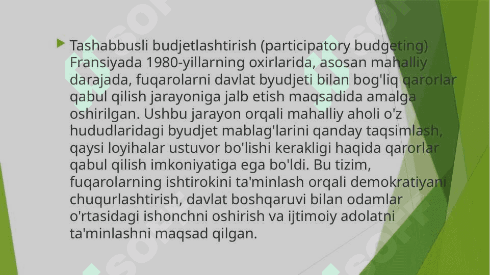 Tashabbusli budjetlashtirishning Fransiya tajribasi 3