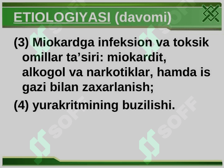 Surunkali yurak yetishmovchiligi 5