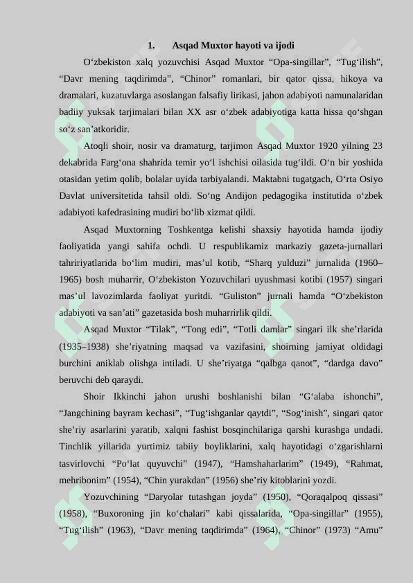 Asqad Muxtor she’riyatiga xos obrazlarni oʻrganish 4