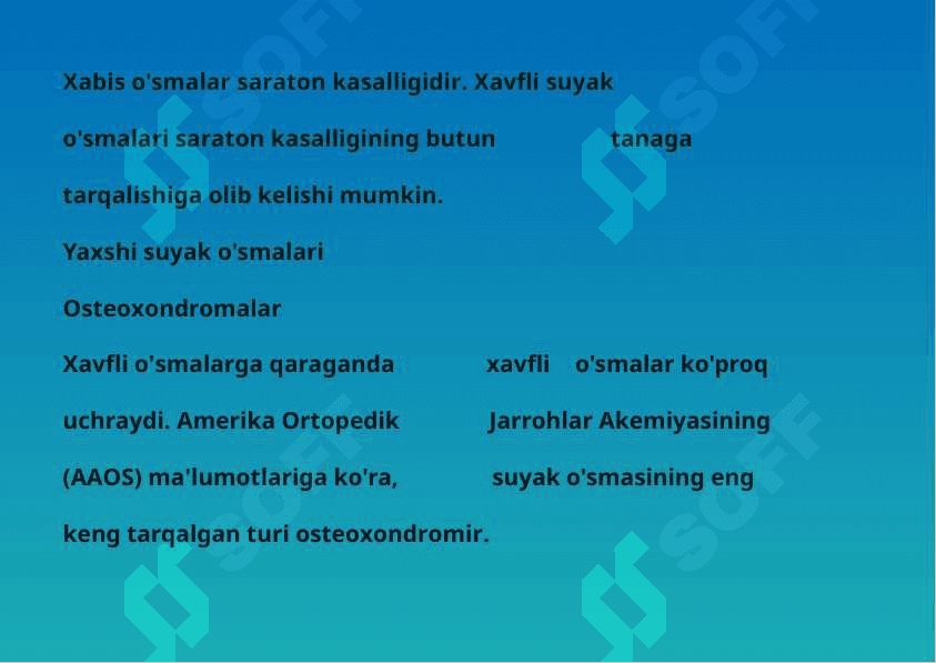 suyak to'qimasini o'smasi 4