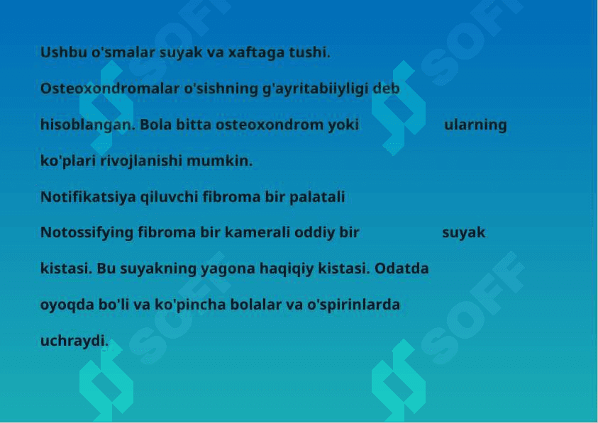 suyak to'qimasini o'smasi 6