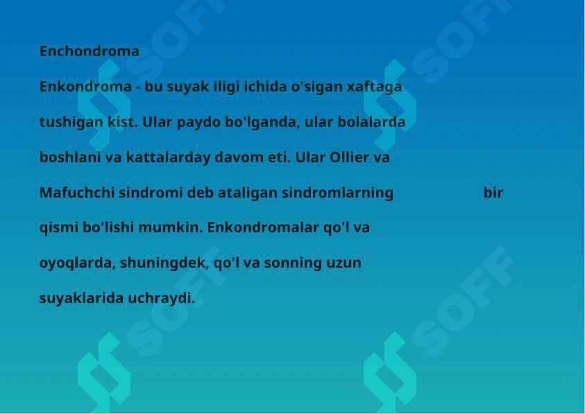 suyak to'qimasini o'smasi 8