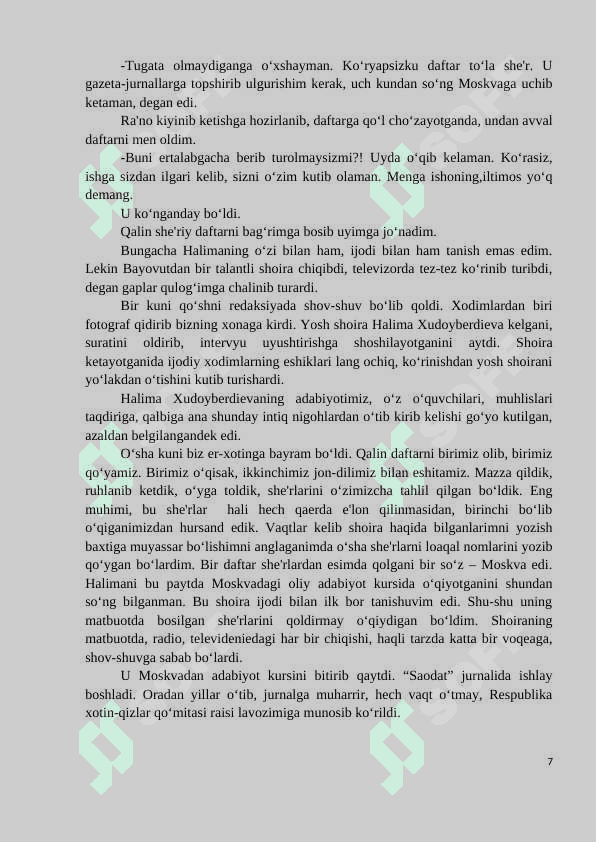 Halima Xudoyberdiyeva biografiyasi 7