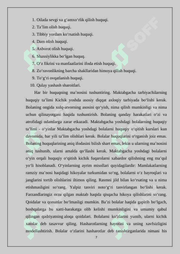 Maktabgacha yoshdagi bolalarga huquqiy tarbiya berish 7