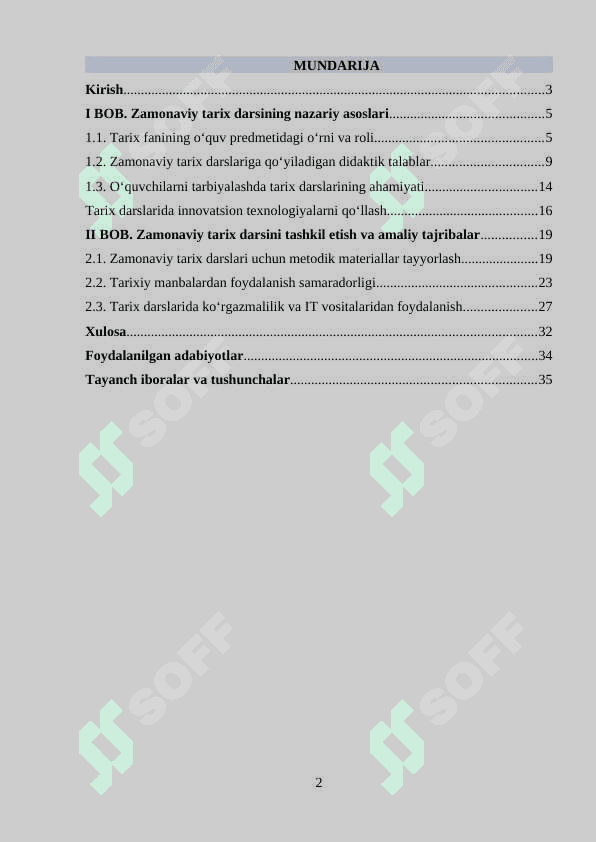 zamonaviy tarix darsiga bo‘lgan talablar va uning yaratilishi 2