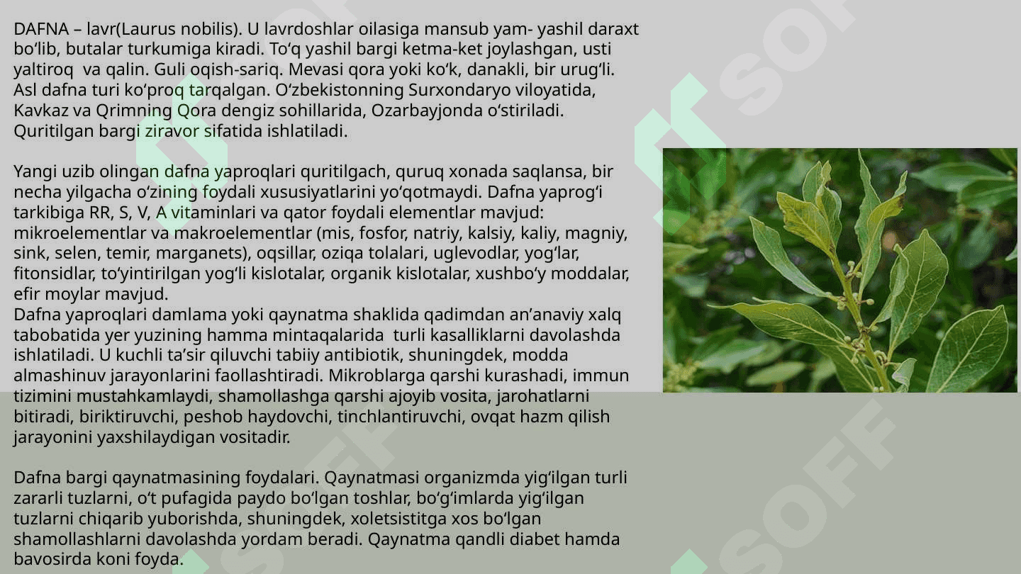 Dorivor daraxt o’simliklari haqida 5