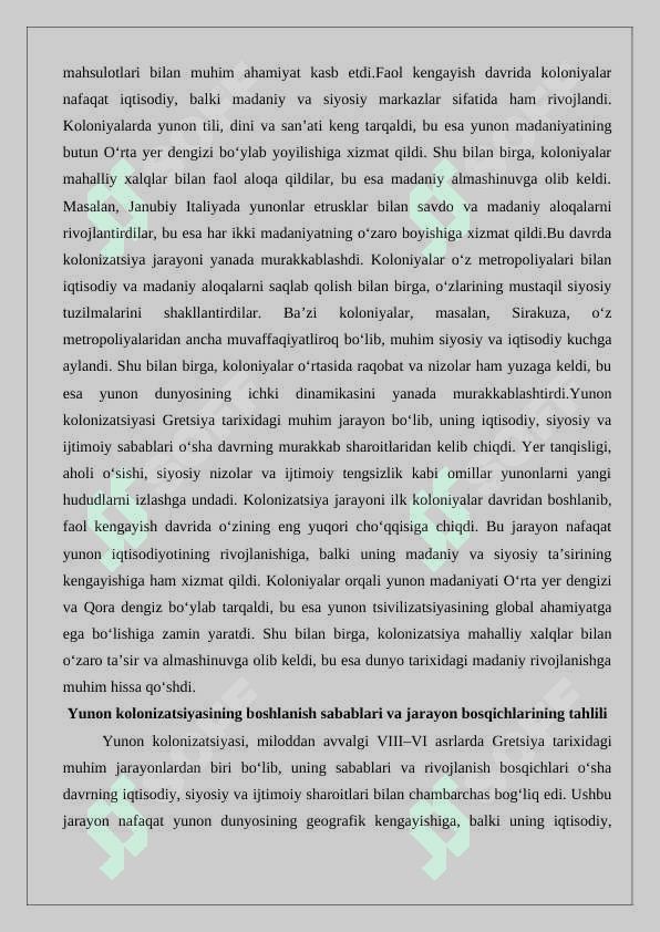 Buyuk Yunon kolonizatsiyasi 25 5