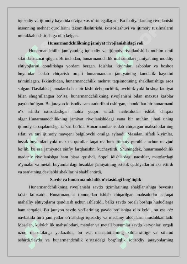 Dehqonchilik, chorvachilik va hunarmandchilikning vujudga kelishi 7