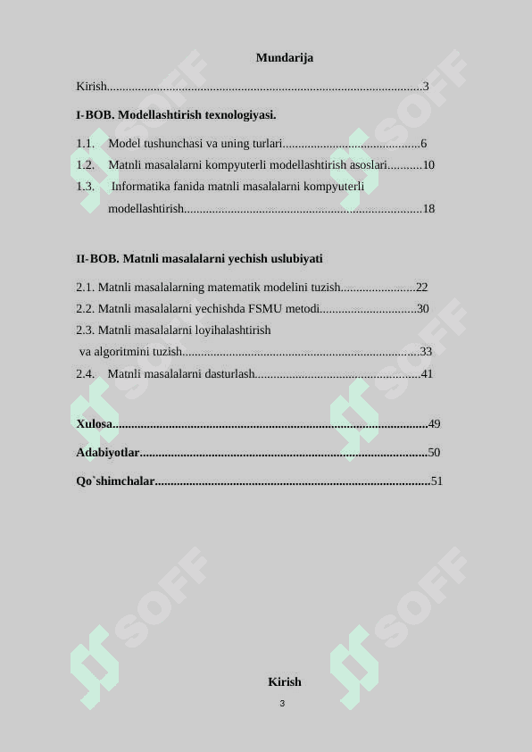 Matnli masalalar uchun  algoritm tuzish uslubi 3