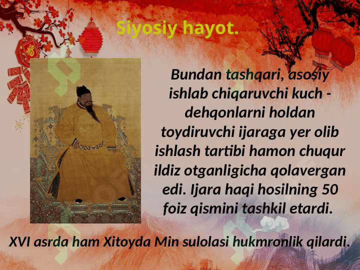 XVI-XVIII asrlarda Xitoy 2
