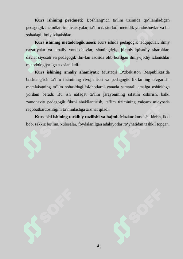 MUSTAQIL O‘ZBEKISTON RESPUBLIKASINING BOSHLANG‘ICH TA’LIM TIZIMINING TARIXI VA RIVOJLANISHI 4