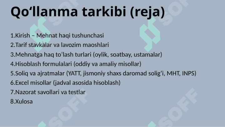 Mehnat haqini hisoblashning asosiy tamoyillari va amaliy yondashuvlari 2