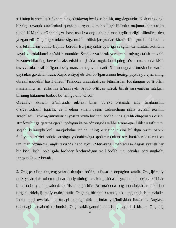 Psixologiya fanining maqsad va vazifalari 6