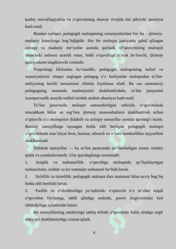 Pedagogik muloqotda muomala madaniyati 8
