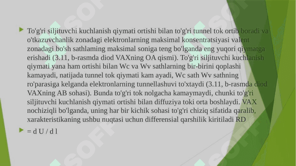 Tunnel va o‘girilgan diodlar 3