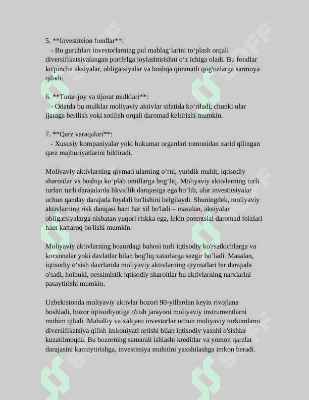 ALOHIDA MOLIYAVIY AKTIVNING TARIXIY DAVOMIYLIGINI HISOBLASH 4