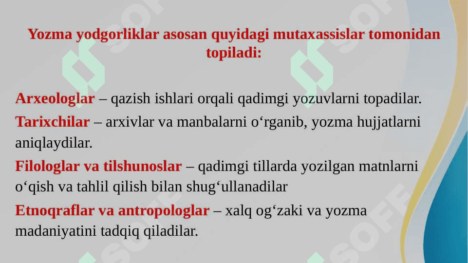 MARKAZIY OSIYONING XVI - XIX ASRLARDA YOZMA YODGORLIKLARI 6