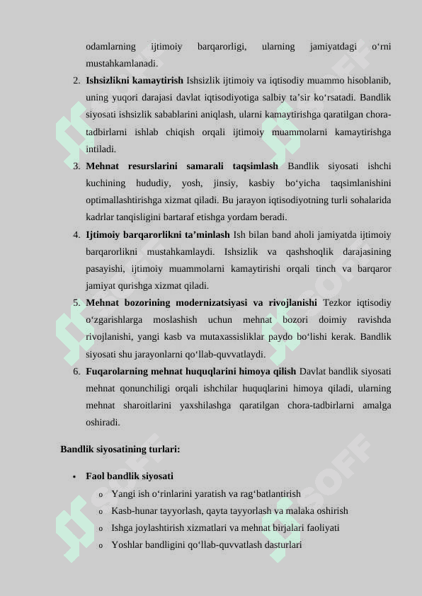 davlatning bandlik siyosati 4