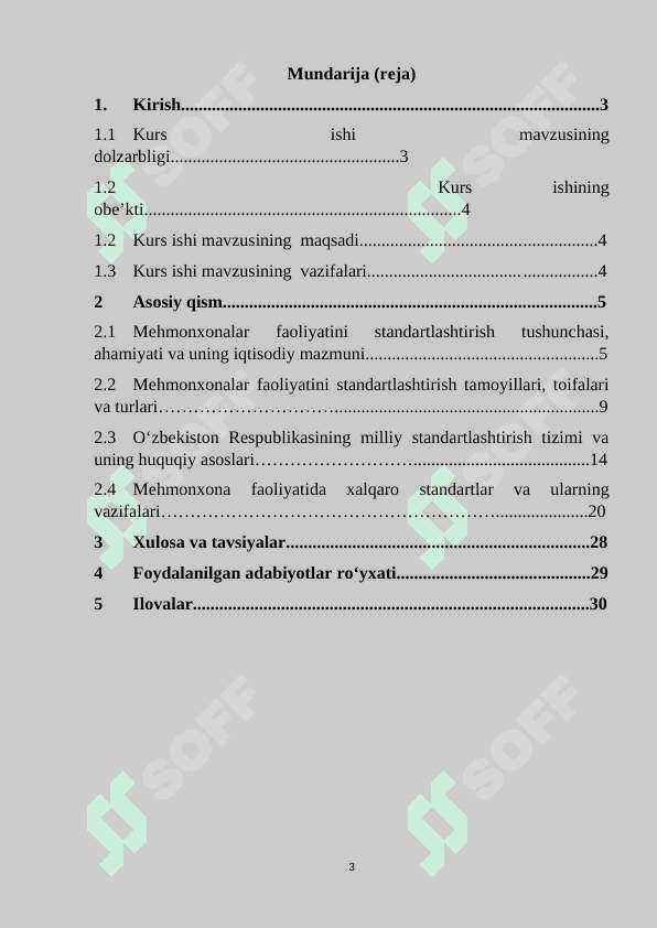 Mehmonxonalar faoliyatini standartlashtirish 3