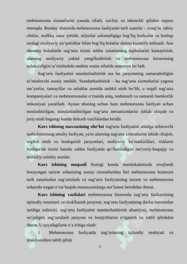 Sug'urta faoliyatini standartlashtirish 5