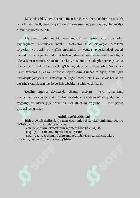 Mashinasozlikda aniqlikni ahamiyati 2