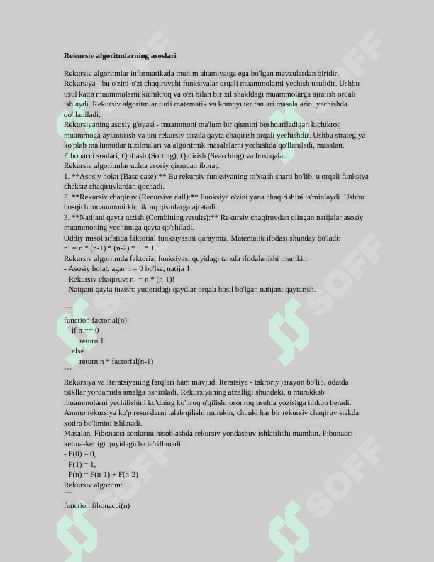 REKURSIV ALGORITMLAR VA ULARNING VAZIFALARI 3