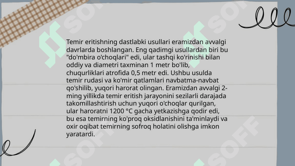 Metallurgiya texnikasining tarixi va rivojlanishidagi asosiy yunalishlari 4
