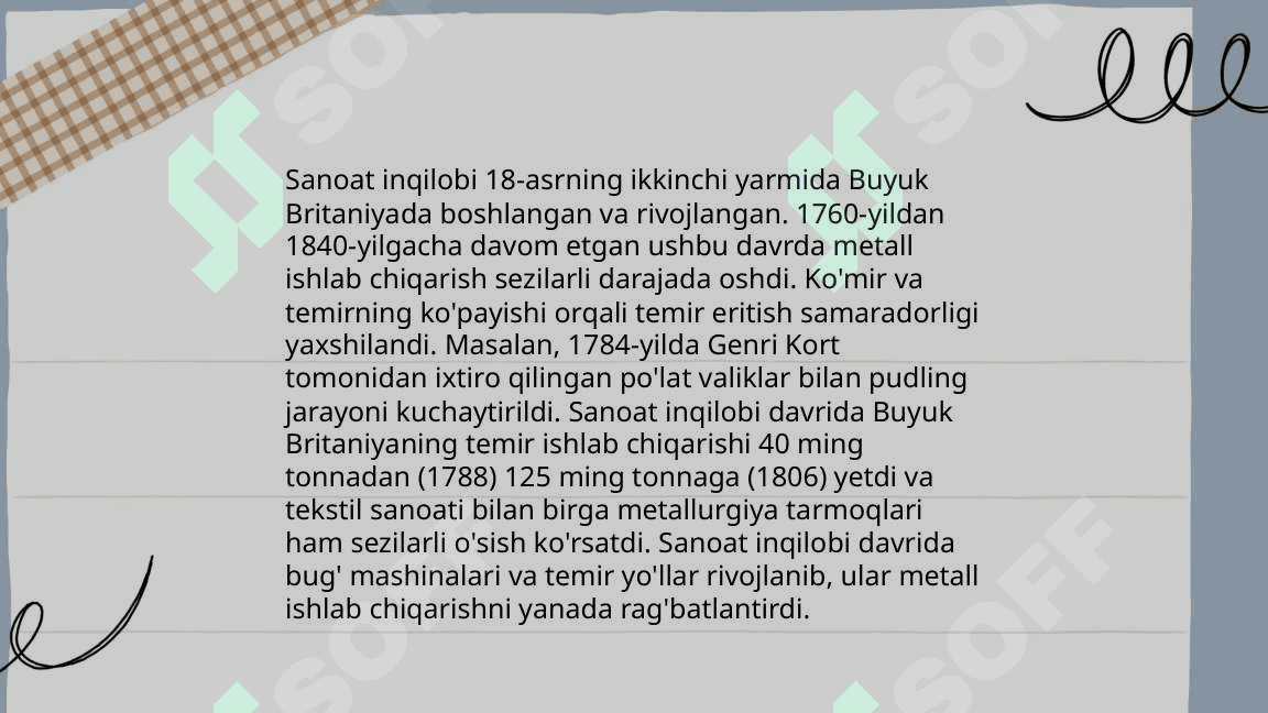 Metallurgiya texnikasining tarixi va rivojlanishidagi asosiy yunalishlari 7