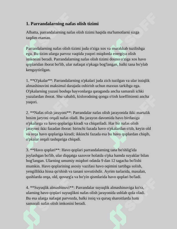 PARRANDALARDA NAFAS OLISHNING OZIGA XOS HUSUSIYATLARI 3
