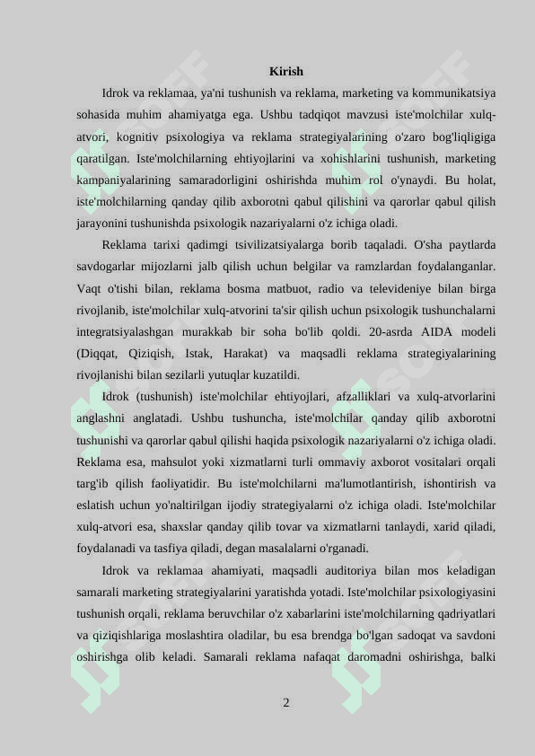 IDROK VA REKLAMA MAVZUSIDAGI 3