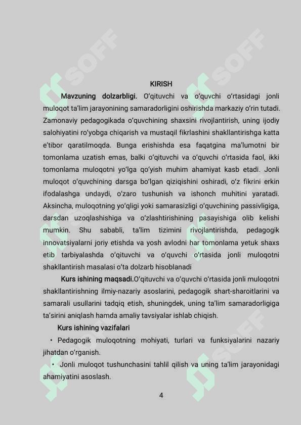 O’qituvchi va o’quvchi o’rtasida jonli muloqotni tashkil etish usullari 2