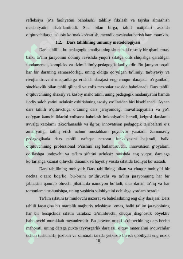 Darslarni tahlil etish turlari va metodikasi 8