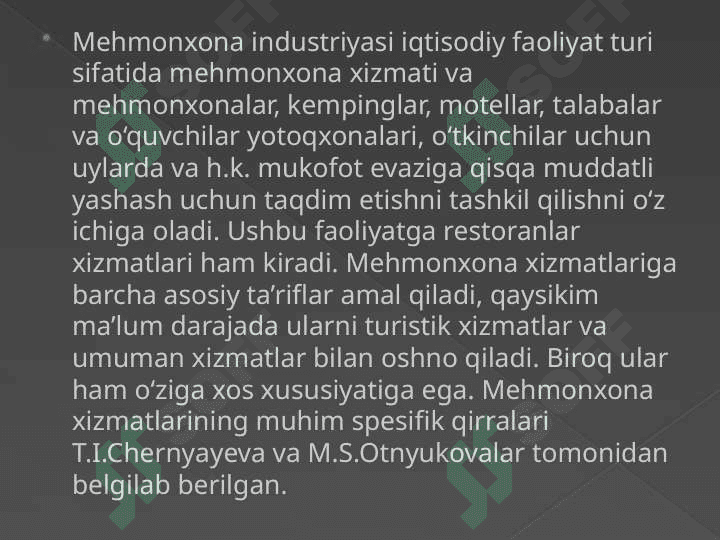 Housekeeping xizmati Mehmonxona xizmatlari 4