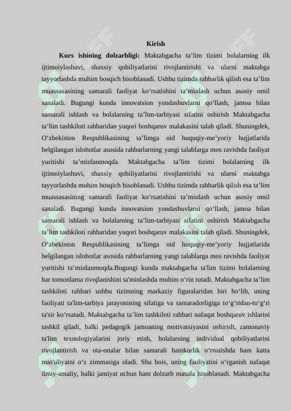 MAKTABGACHA TA’LIM TASHKILOTI rahbari va uning faoliyati 3